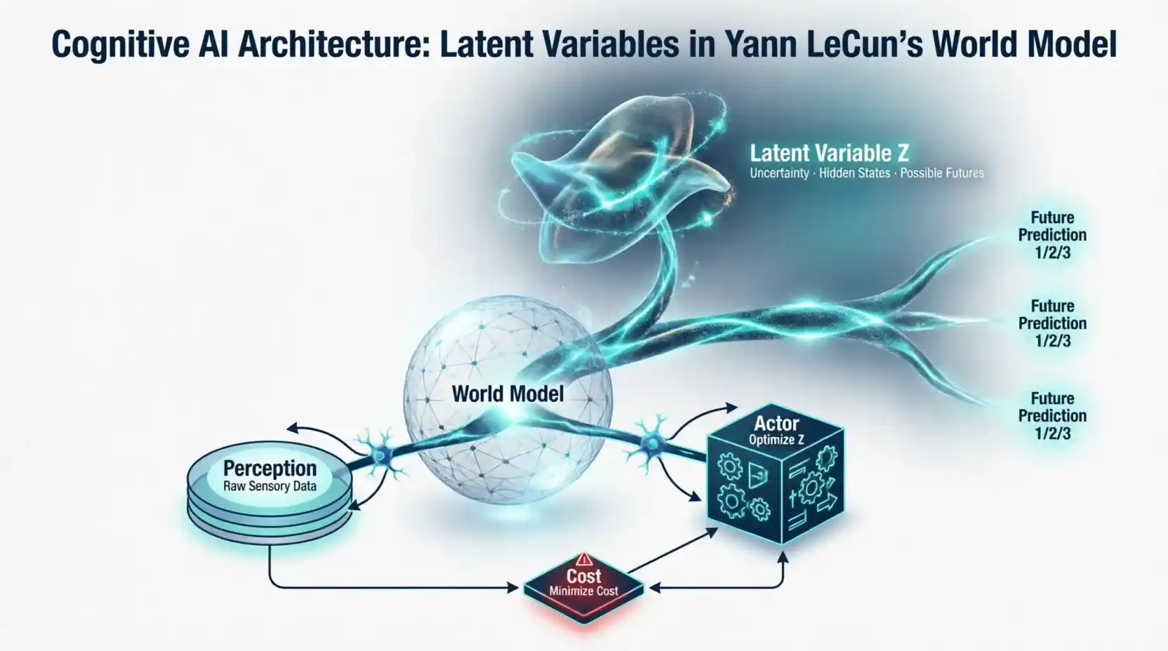 The concept of Latent Variable in Yann LeCun's autonomous AI architecture